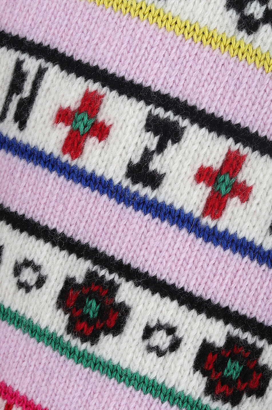 KENZO Pull à col rond en laine et coton Fair Isle Femme MULTICOLORE 3