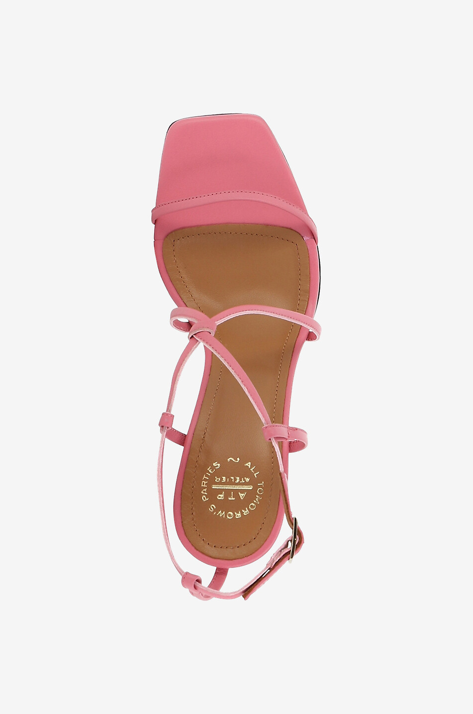 ATP ATELIER Sandales à talon en cuir nappa Lapedona Femme ROSE 5