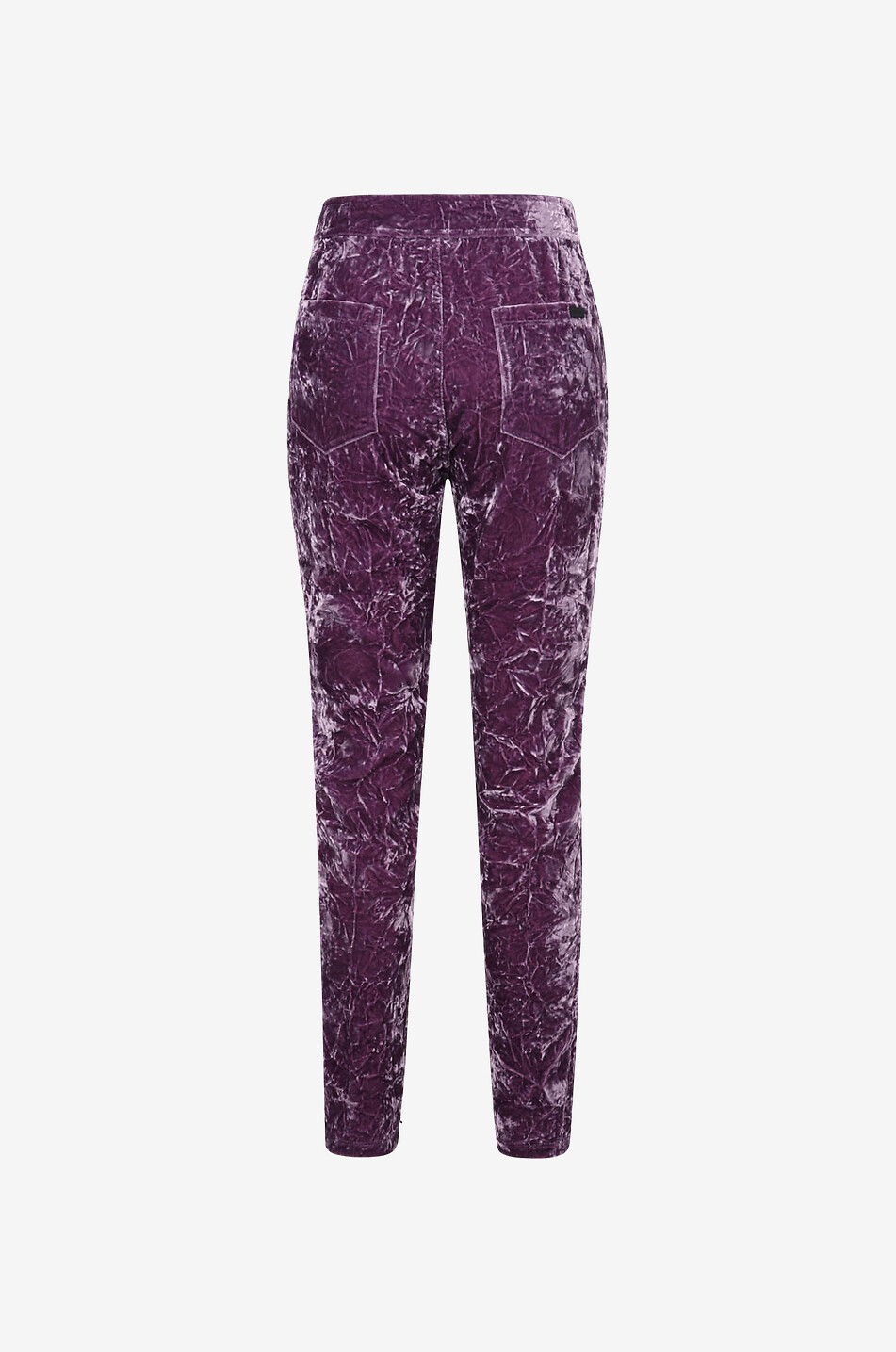 SAINT LAURENT PARIS Legging en velours texturé Femme VIOLET 2