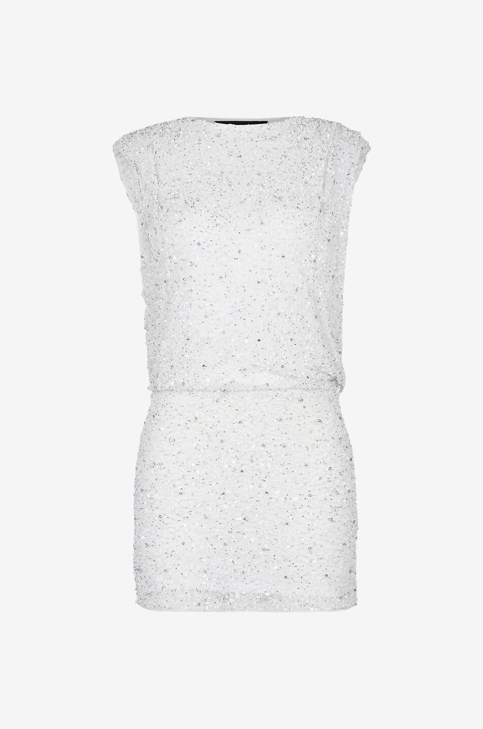 RETROFETE Carnegie sequinned sleeveless mini dress Women WHITE 1