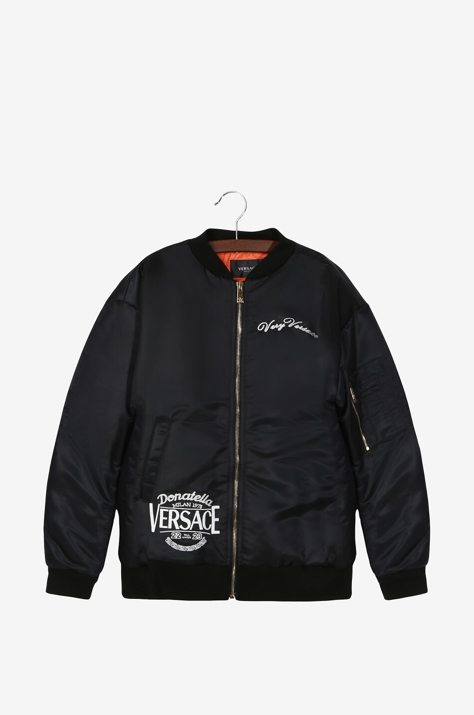 Bomber garçon en nylon brodé Very Versace