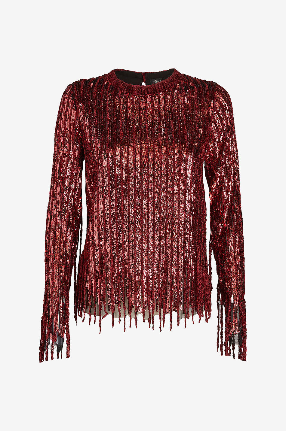 ETRO Top à sequins et franges Femme ROUGE FONCÉ 1