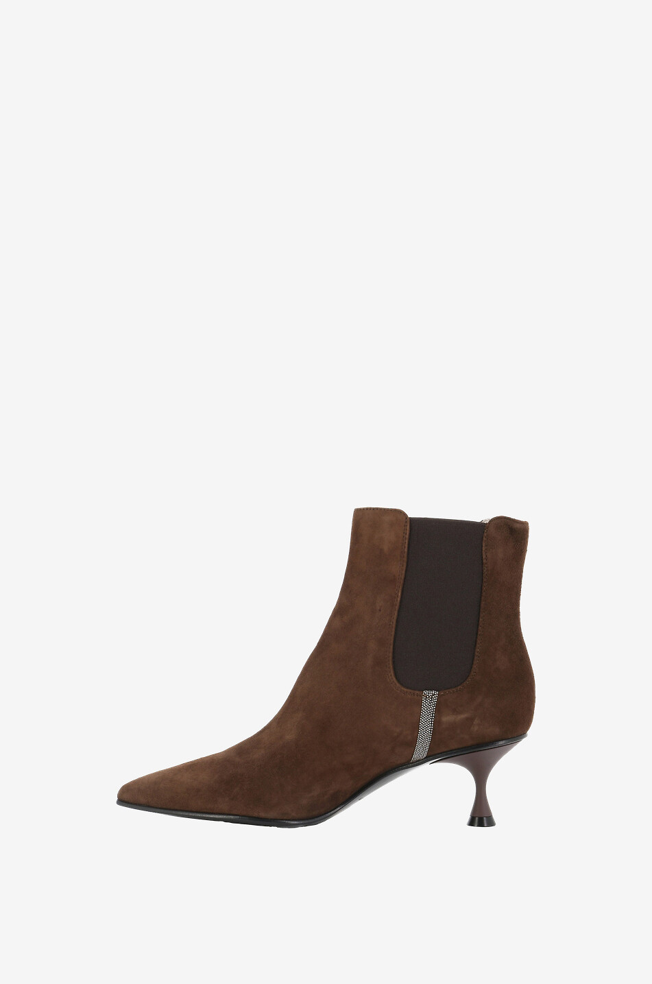 FABIANA FILIPPI Bottines en daim à bout pointu et petit talon 55 Femme MARRON MOYEN 3