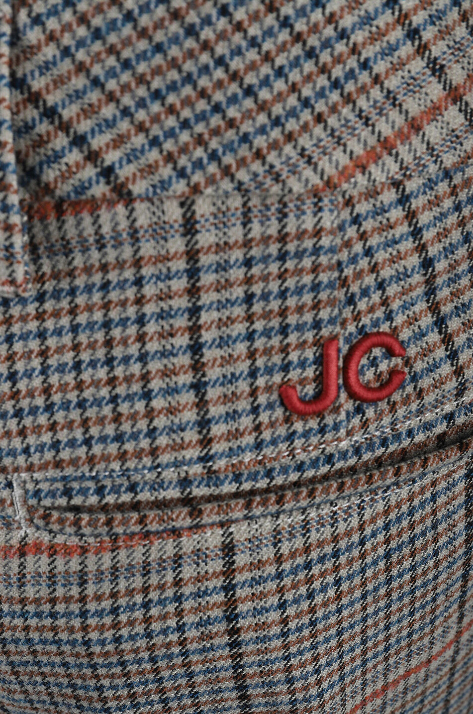 JACOB COHEN Lässige karierte Hose mit weitem Bein Damen BRAUN 6