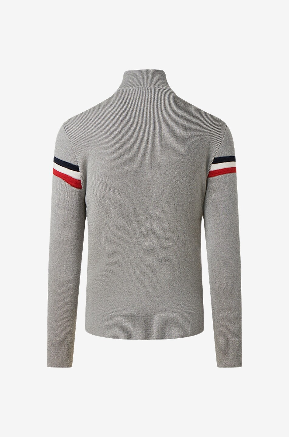 FUSALP Wengen IV half-zip stand-up collar wool jumper Men LIGHT GREY 2