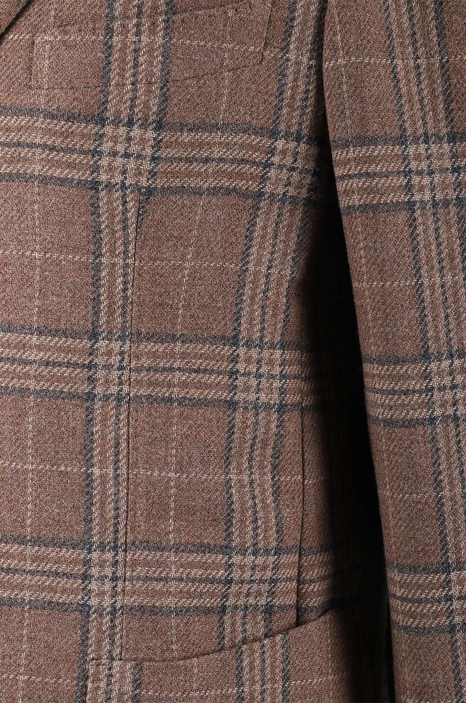 GIAMPAOLO Karierter Blazer aus Wolle Leuca Herren BRAUN 3