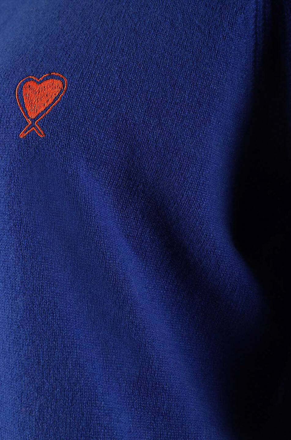 Heart cashmere round neck jumper