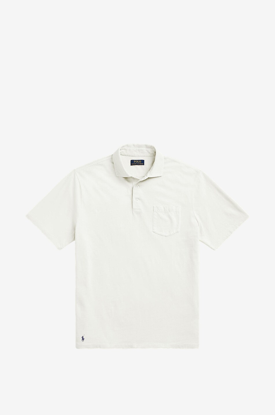 Polohemd aus Baumwolle und Leinen Pony