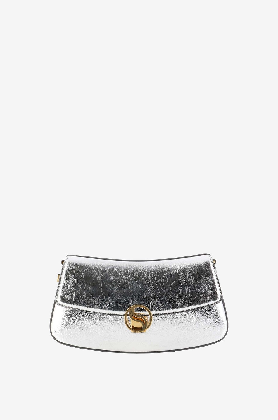 S-Wave metallic faux leather shoulder bag