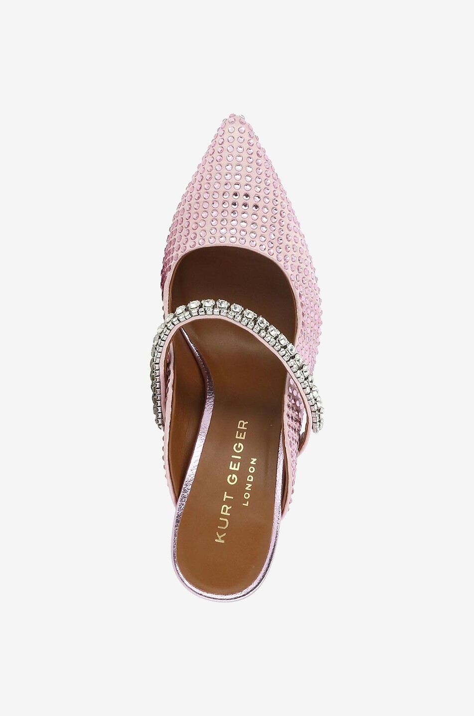 Mules à talon en tissu Duke Crystal 95