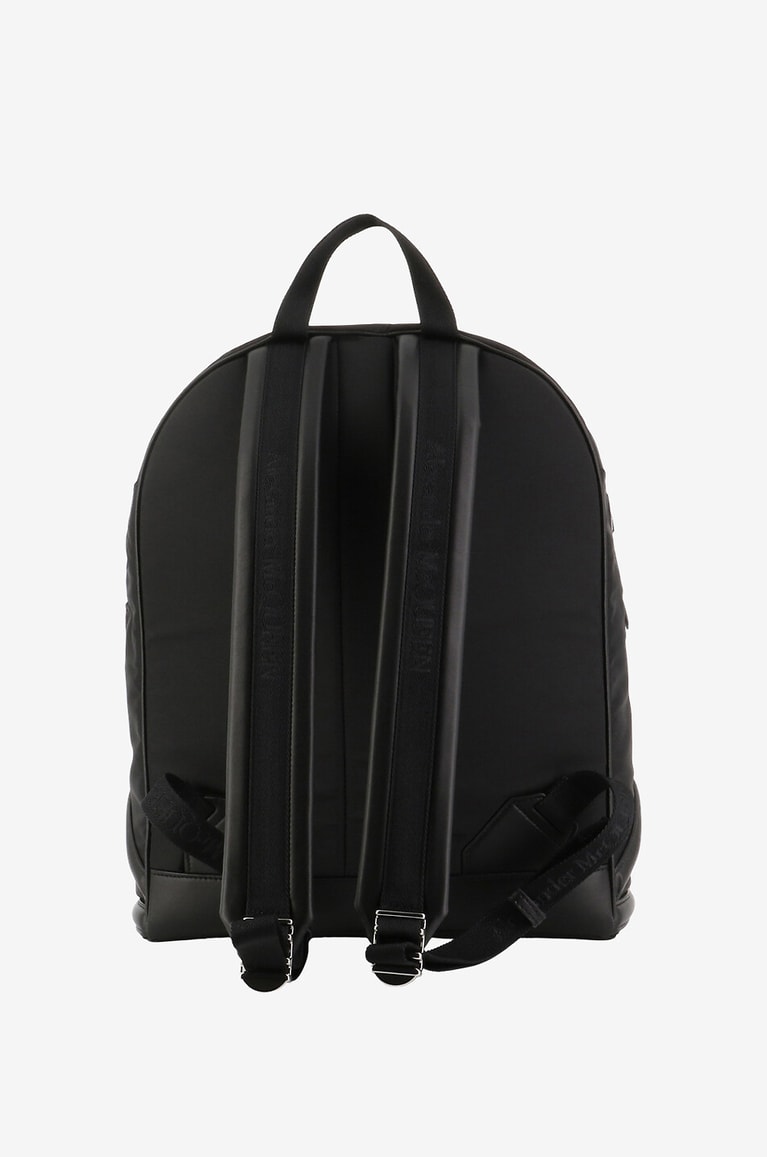 ALEXANDER McQUEEN Sac à dos en nylon et cuir The Harness Homme NOIR 3