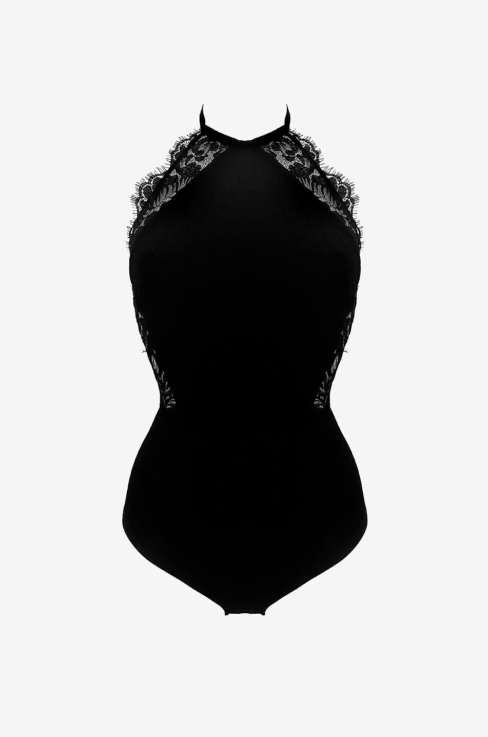 Jane halter-neck bodysuit with lace