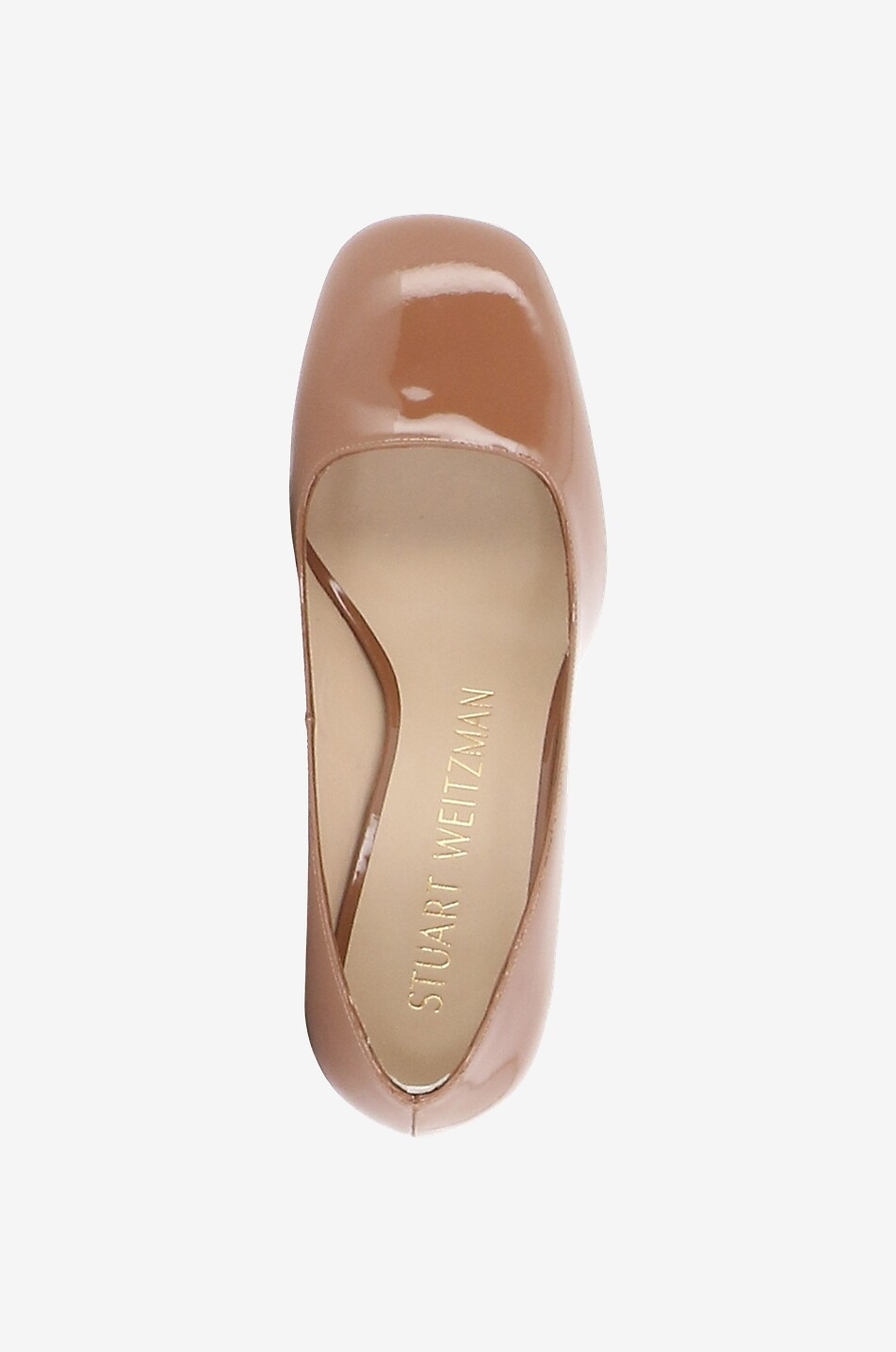 STUART WEITZMAN Pumps aus Lackleder Curveblock 85 Damen HELLBRAUN 5
