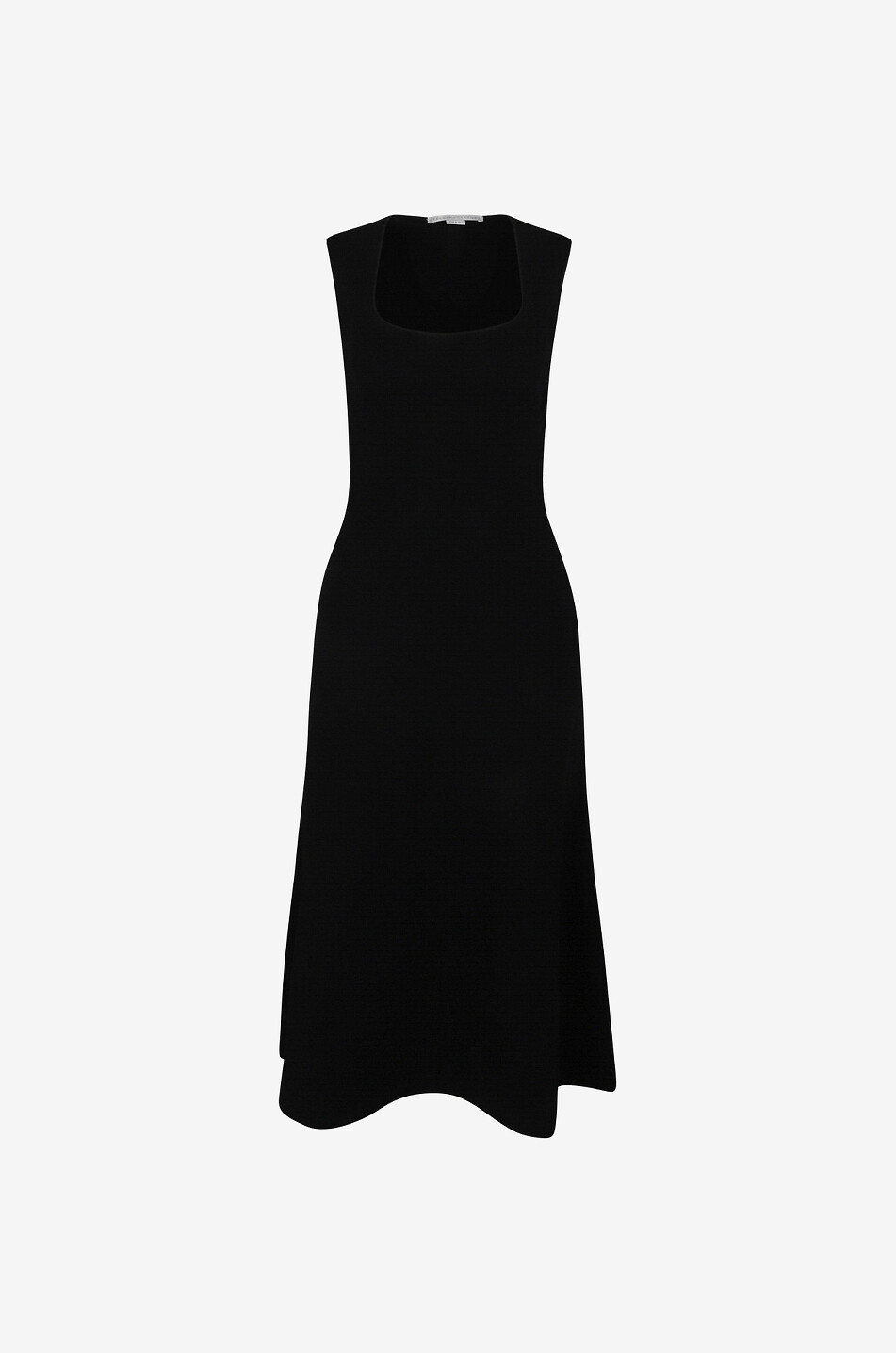 STELLA McCARTNEY Robe midi sans manches en maille compacte Femme NOIR 1