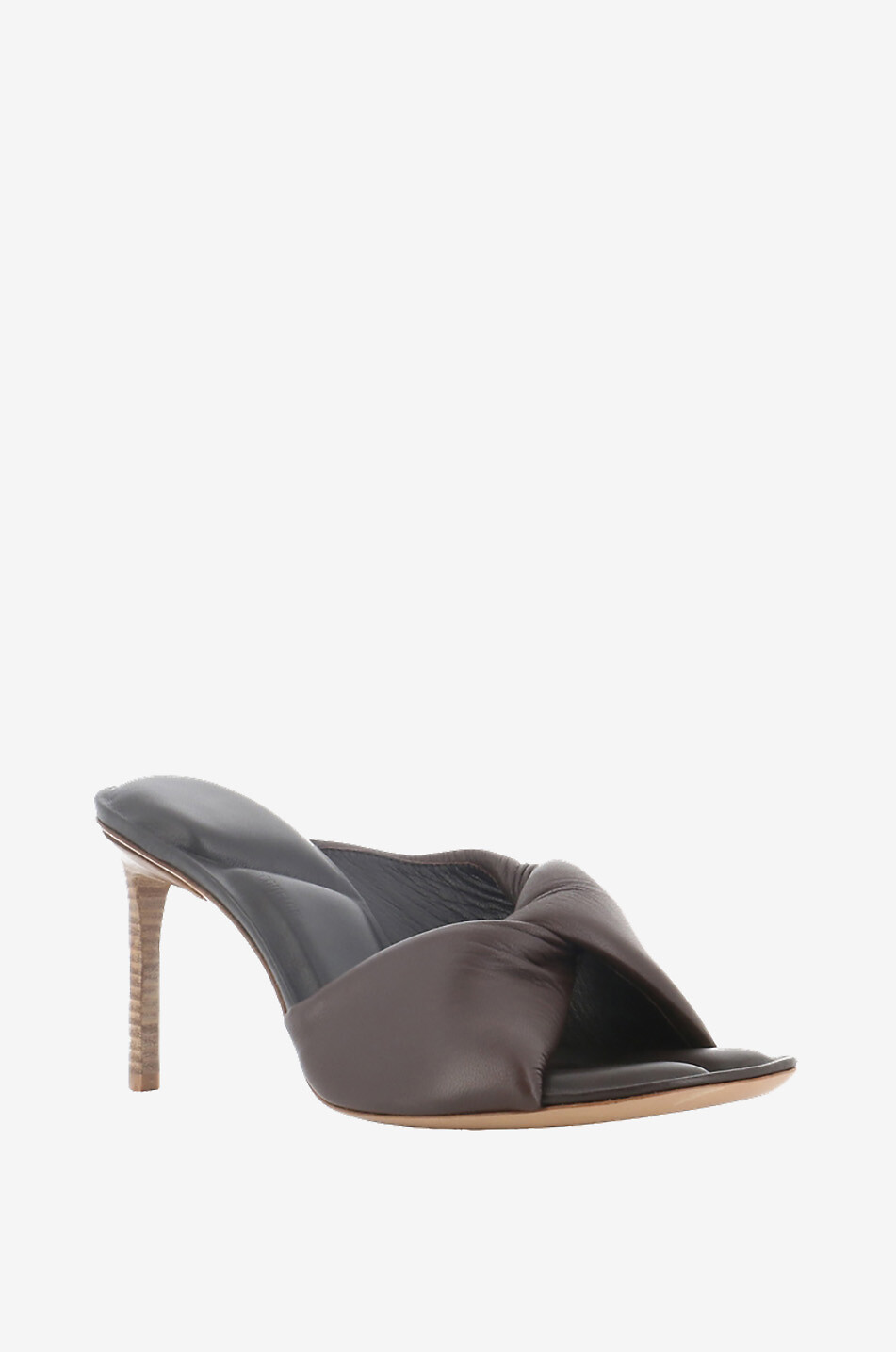 Nappaleder-Pantoletten mit Absatz Bagnu 80