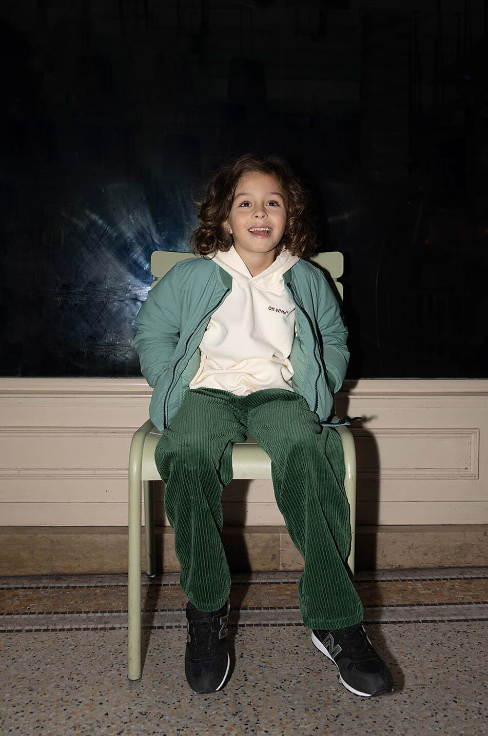 STELLA McCARTNEY KID Mädchen-Paperbag-Hose aus Cordsamt Mädchen GRÜN 3