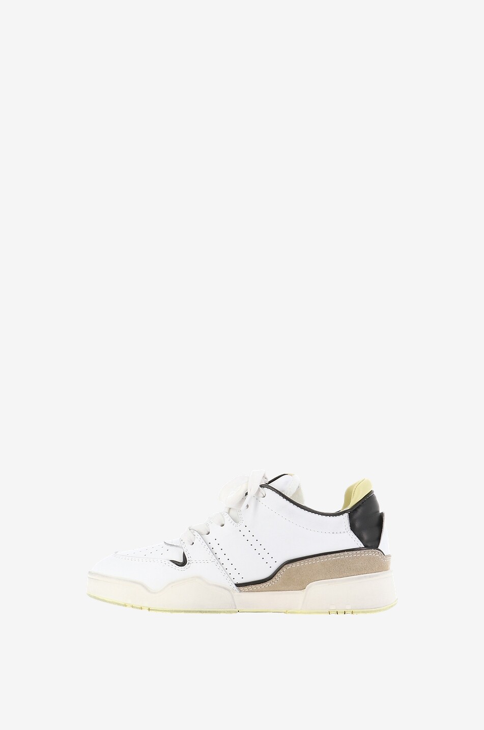 ISABEL MARANT Baskets basses à lacets en cuir et daim Emree Femme MULTICOLORE 3