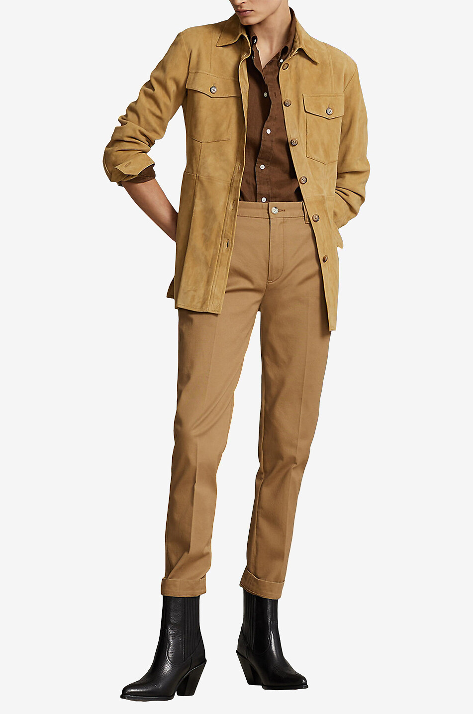 Pantalon chino slim raccourci