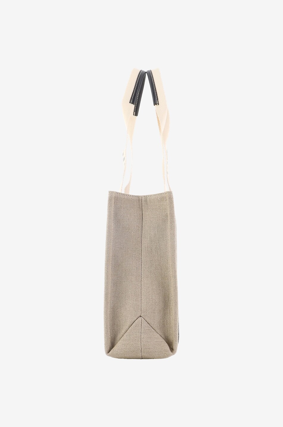 Sac cabas en lin et cuir Woody Medium