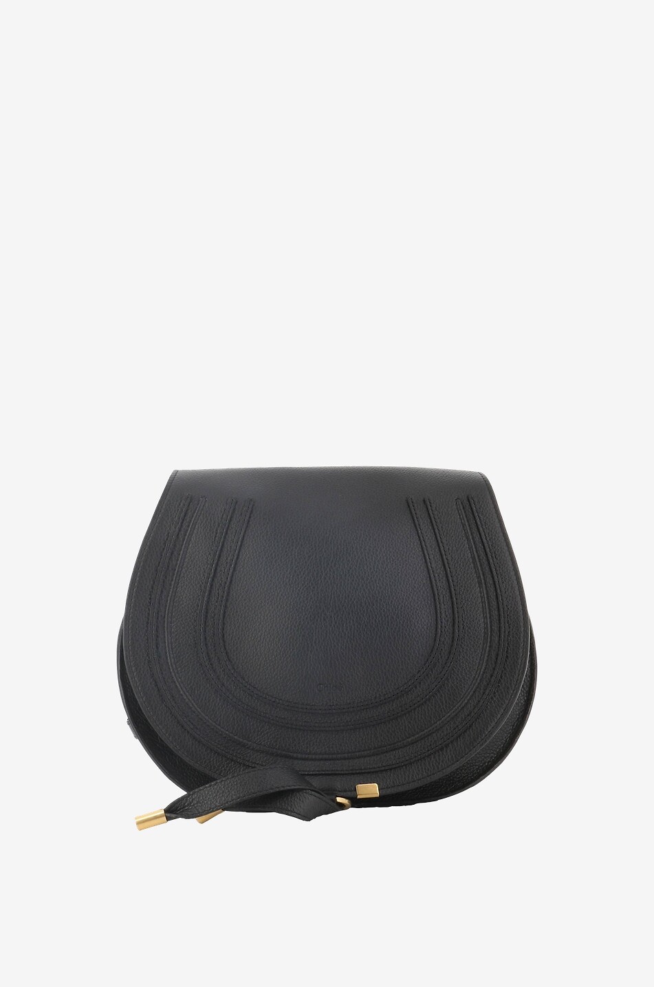 Tasche im Sattel-Stil aus genarbtem Leder Marcie Medium