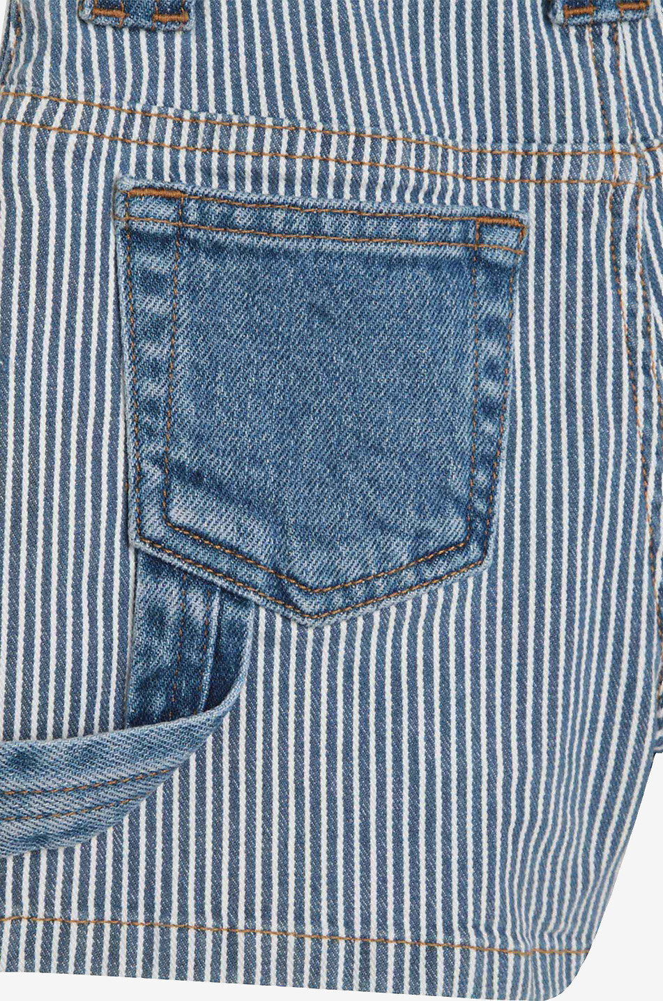 THE MARC JACOBS Striped denim girl's shorts Girl BLUE 3