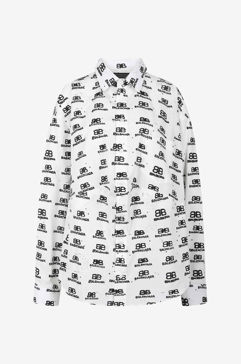 Oversize-Hemd aus Popeline Hand Drawn BB Icon Swing