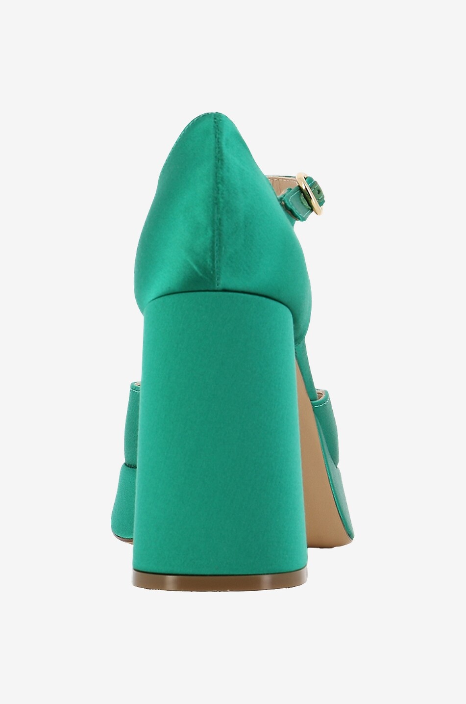 BONGENIE Riemchen-Plateau-Pumps aus Satin Mira 105 Damen GRÜN 4