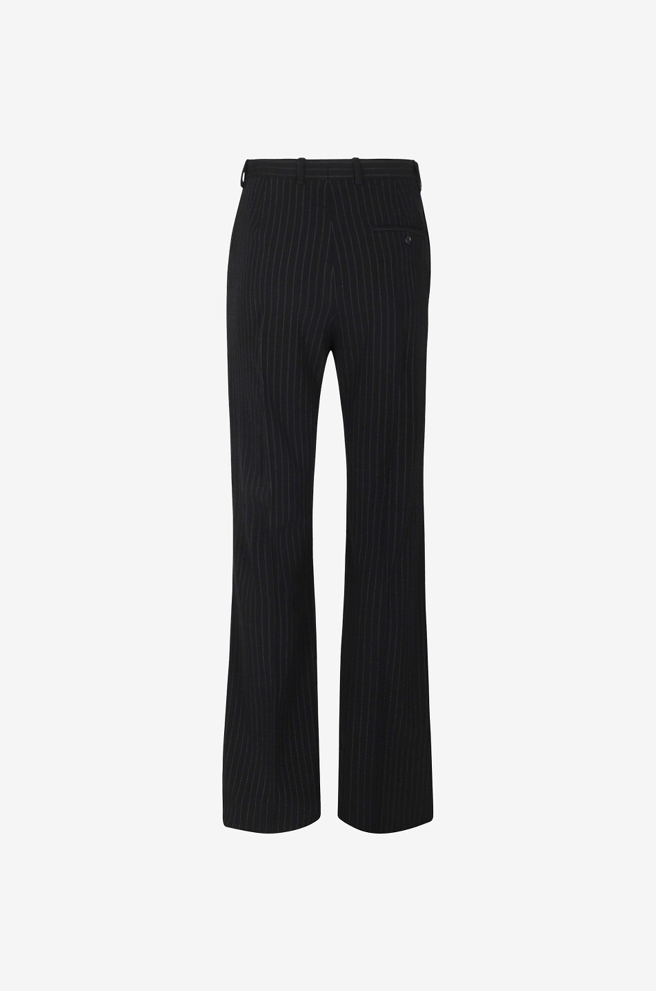 Straight-leg pinstripe wool trousers