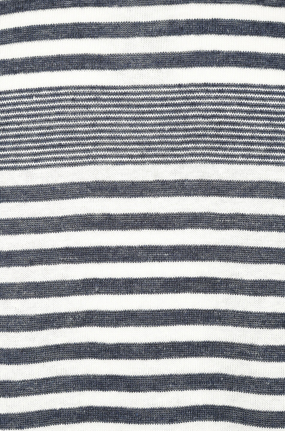 MAURIZIO BALDASSARI Gestreiftes kurzärmeliges T-Shirt aus Leinen Herren DUNKELBLAU 3