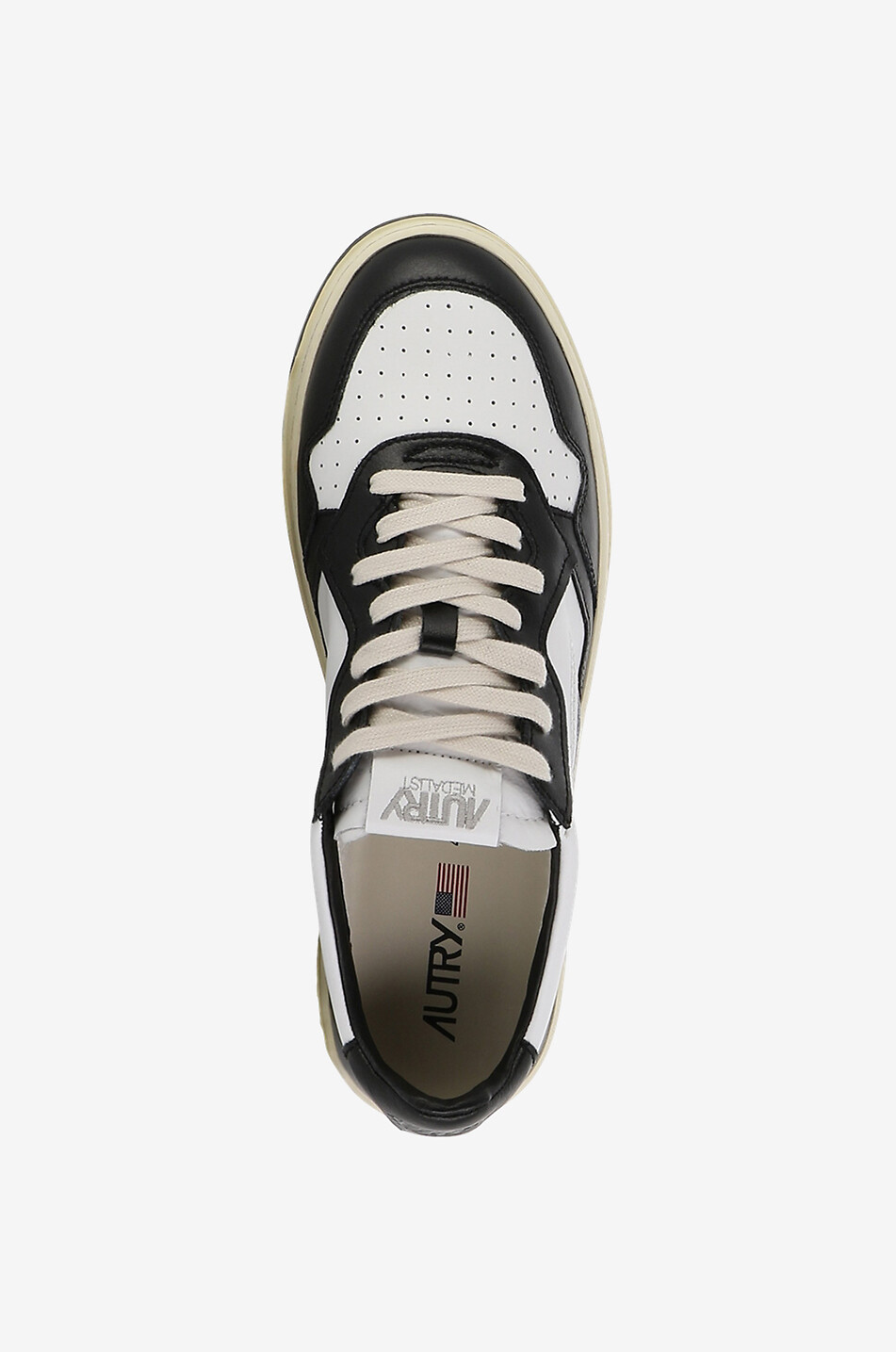 Niedrige Schnürsneakers aus Leder Medalist