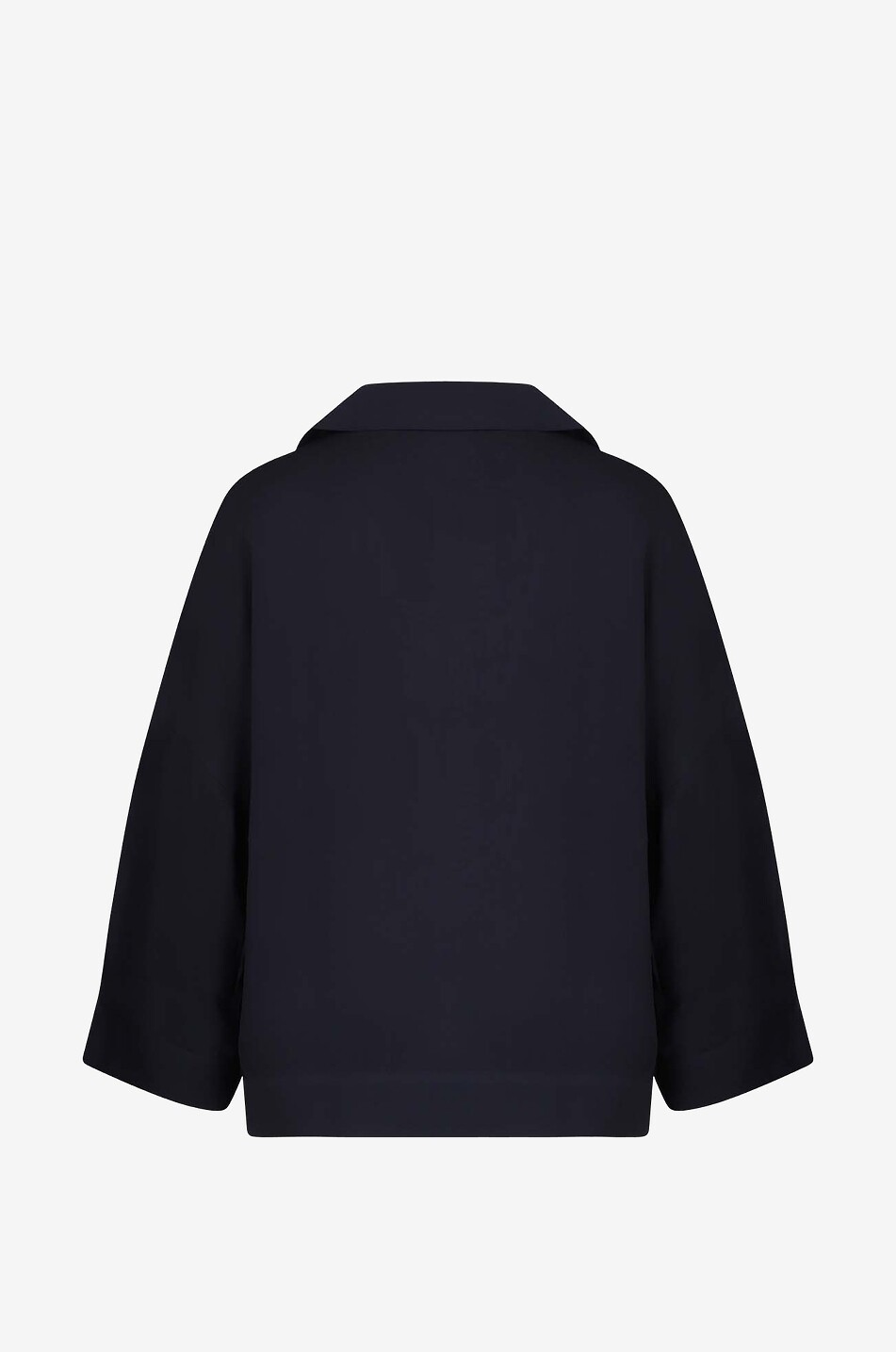 Crêpe-Bluse mit glitzerndem Latz