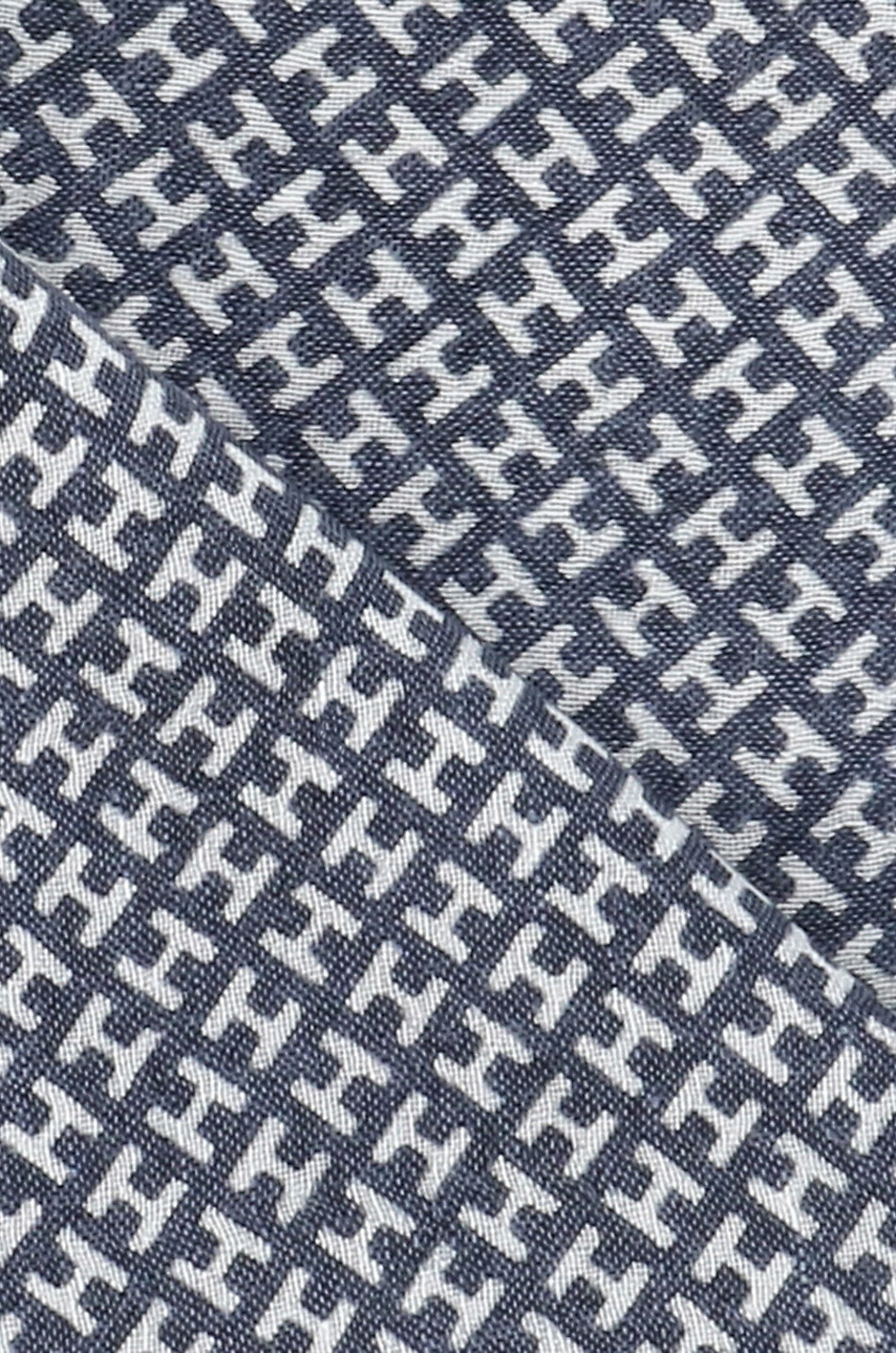 HEMISPHERE Bade wool and linen pocket square Men MEDIUM BLUE 2