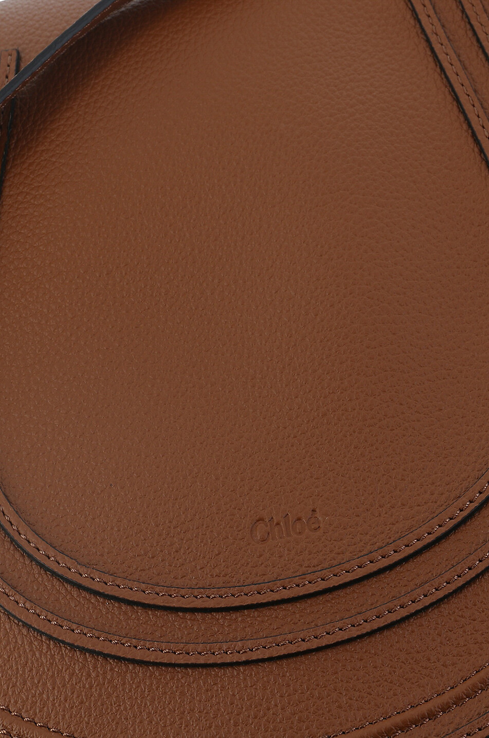 CHLOE Tasche im Sattel-Stil aus genarbtem Leder Marcie Medium Damen BRAUN 6