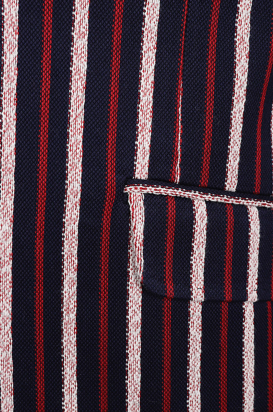 Striped single-breasted cotton piqué blazer