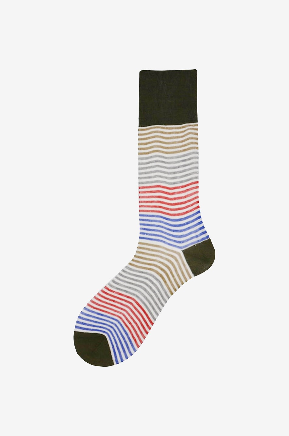 Chaussettes courtes rayées en lin et coton Enea