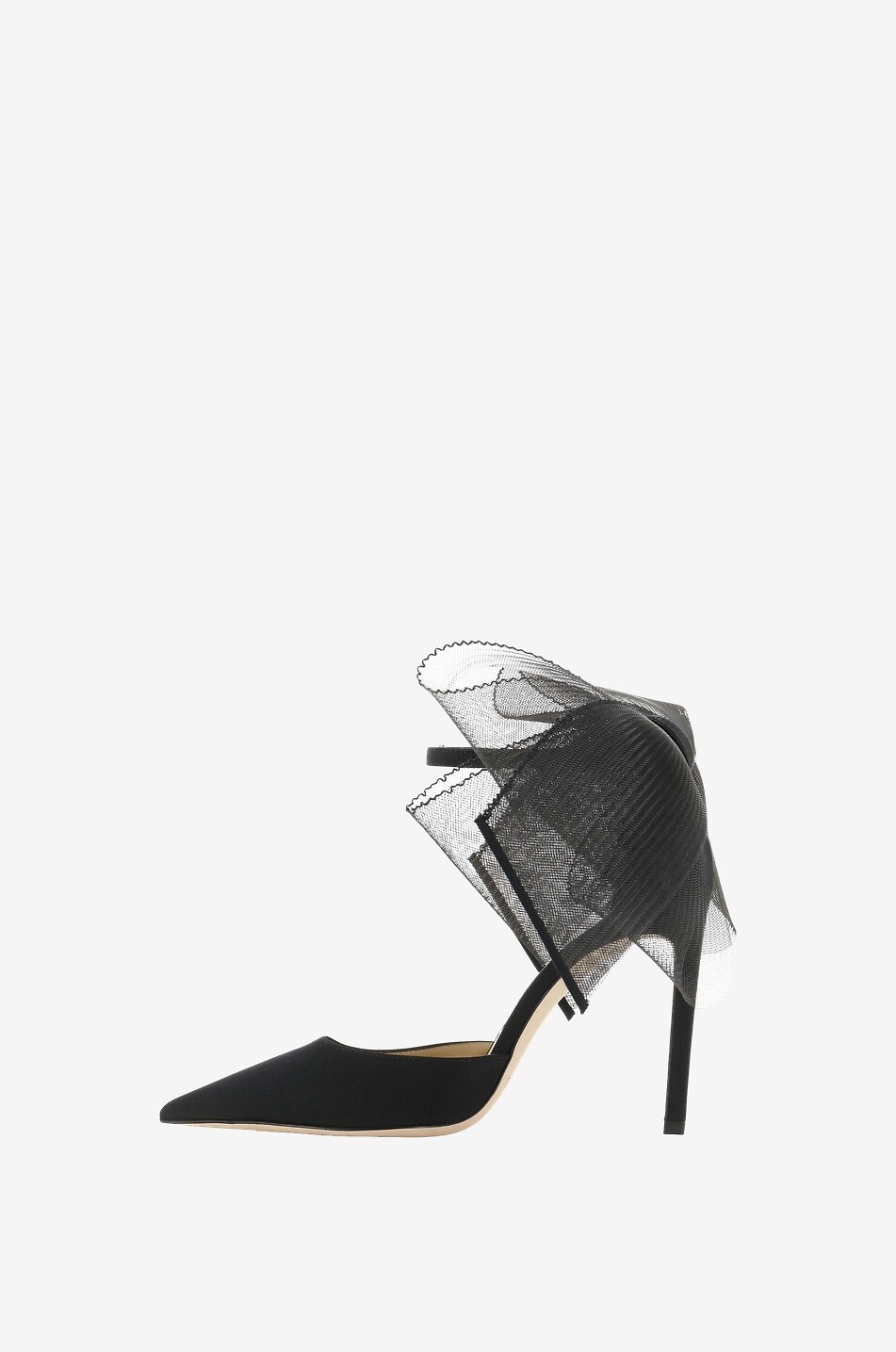 JIMMY CHOO Stoff-Pumps mit Knöchelriemchen Averly 100 Damen SCHWARZ 3
