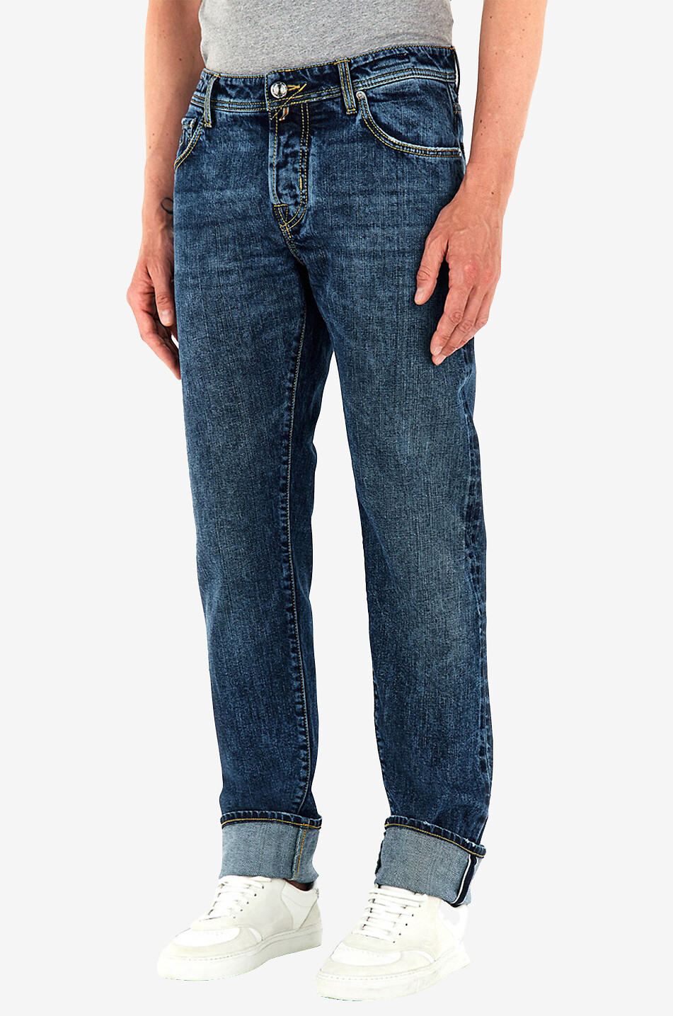 JACOB COHEN Jeans mit geradem Bein aus Baumwolle Bard Herren MITTELBLAU 3