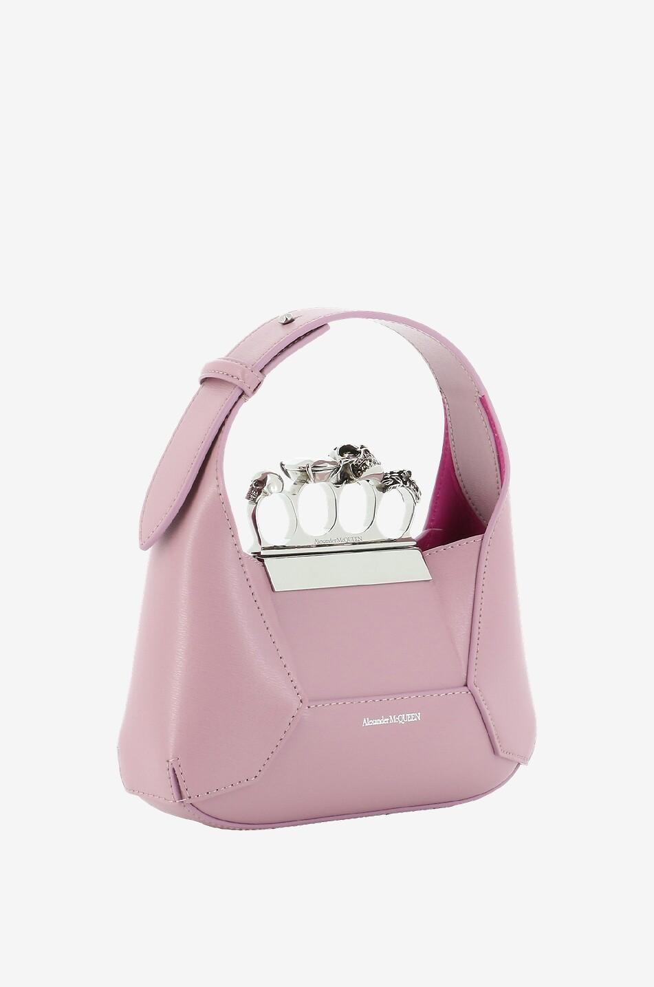 ALEXANDER McQUEEN Sac à main en cuir The Jewelled Hobo Mini Femme VIOLET CLAIR 2