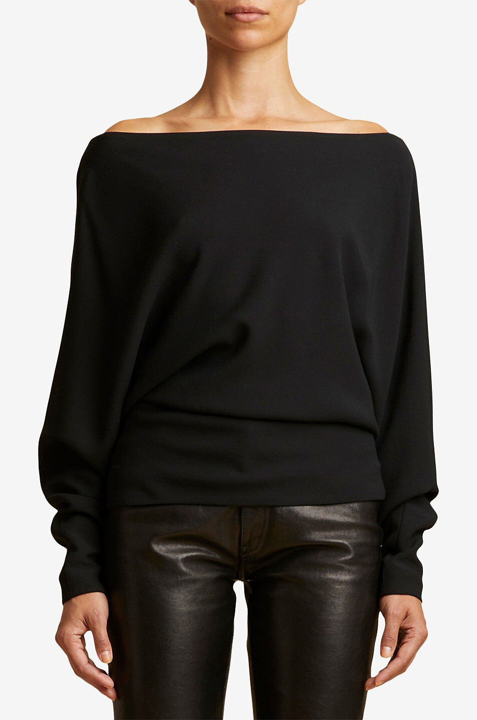 KHAITE Jersey-Top mit Fledermausärmeln Juno Damen SCHWARZ 3