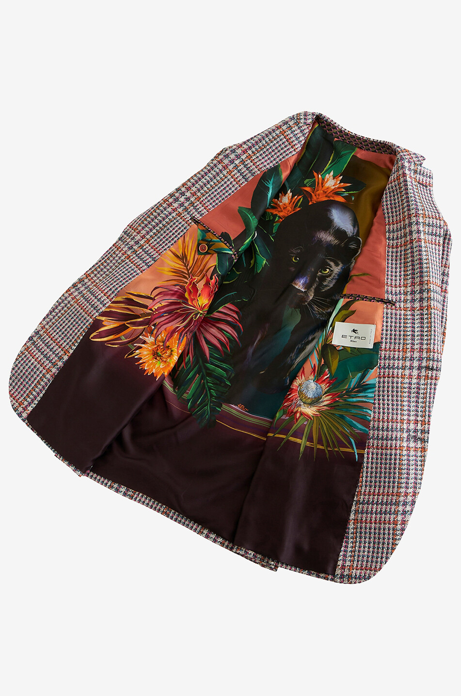 ETRO Checked linen blend blazer Men MULTI COLOURED 8