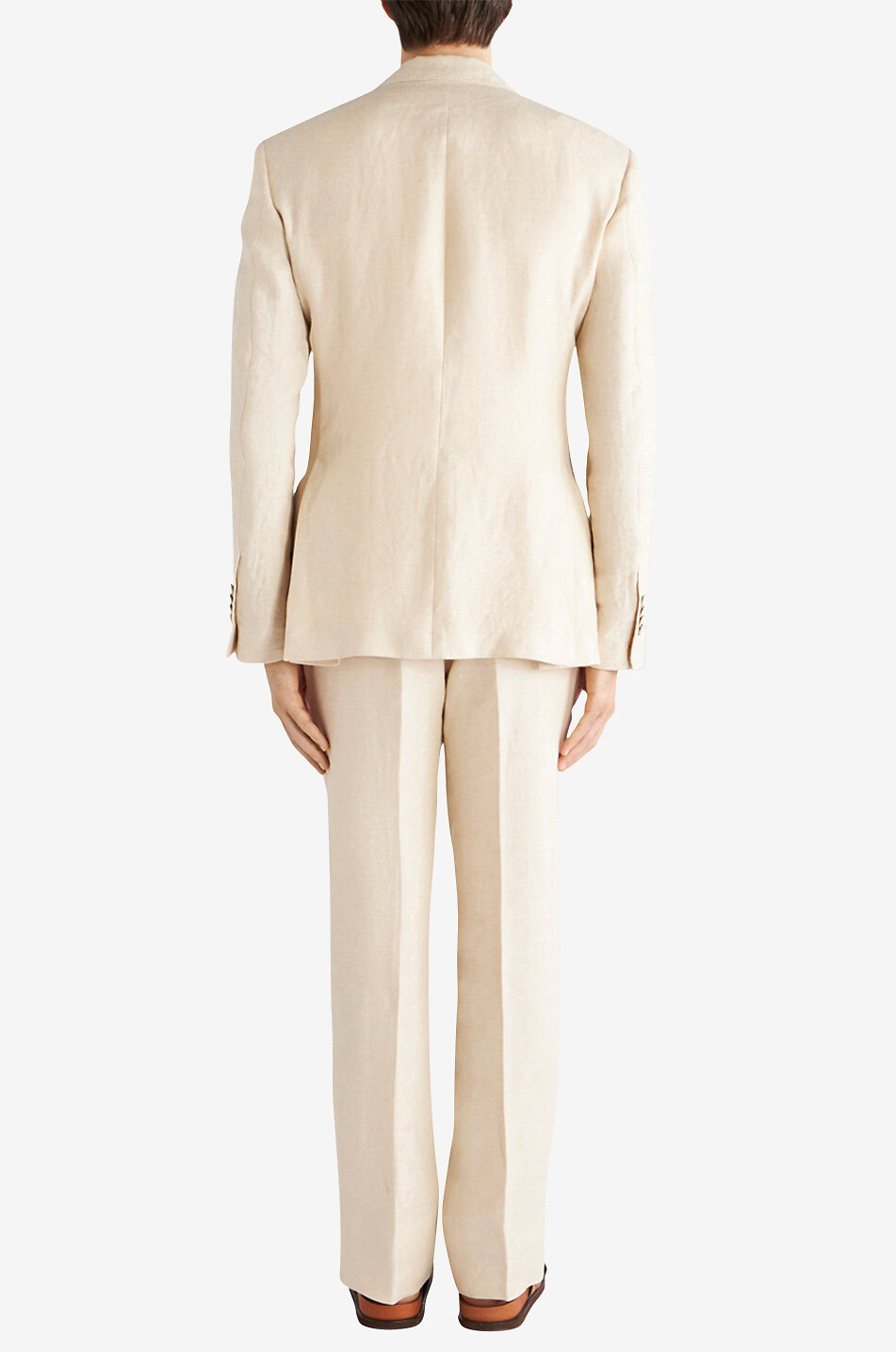 ETRO Single-breasted linen blazer Men EGGSHELL 4
