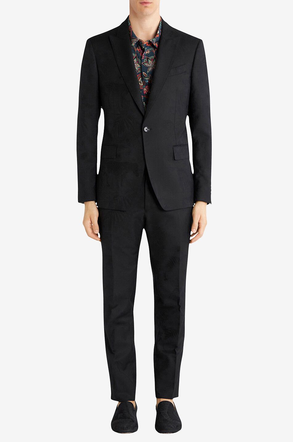 ETRO Costume en jacquard motifs jungle Homme NOIR 3