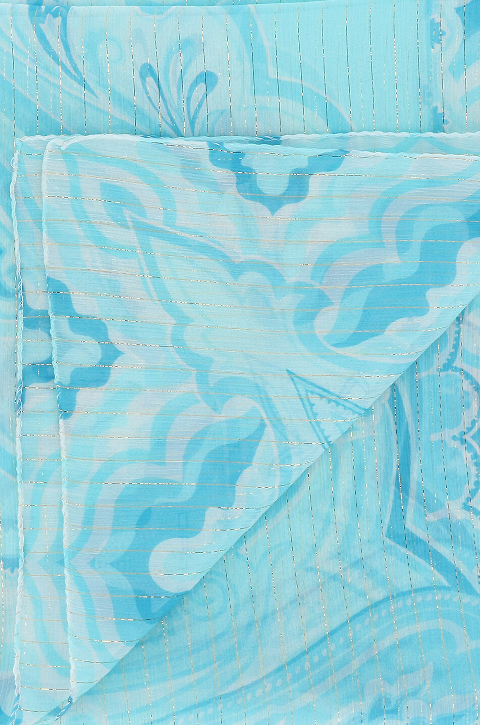 Bombay Paisley georgette and lurex square shawl