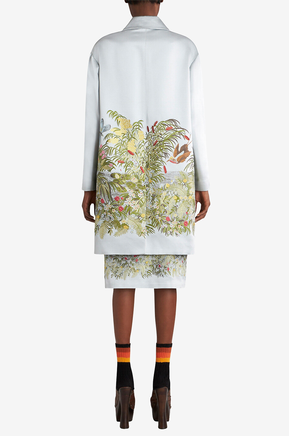 ETRO Dreiviertelmantel aus Jacquard mit Landschaft Damen BLAU 4