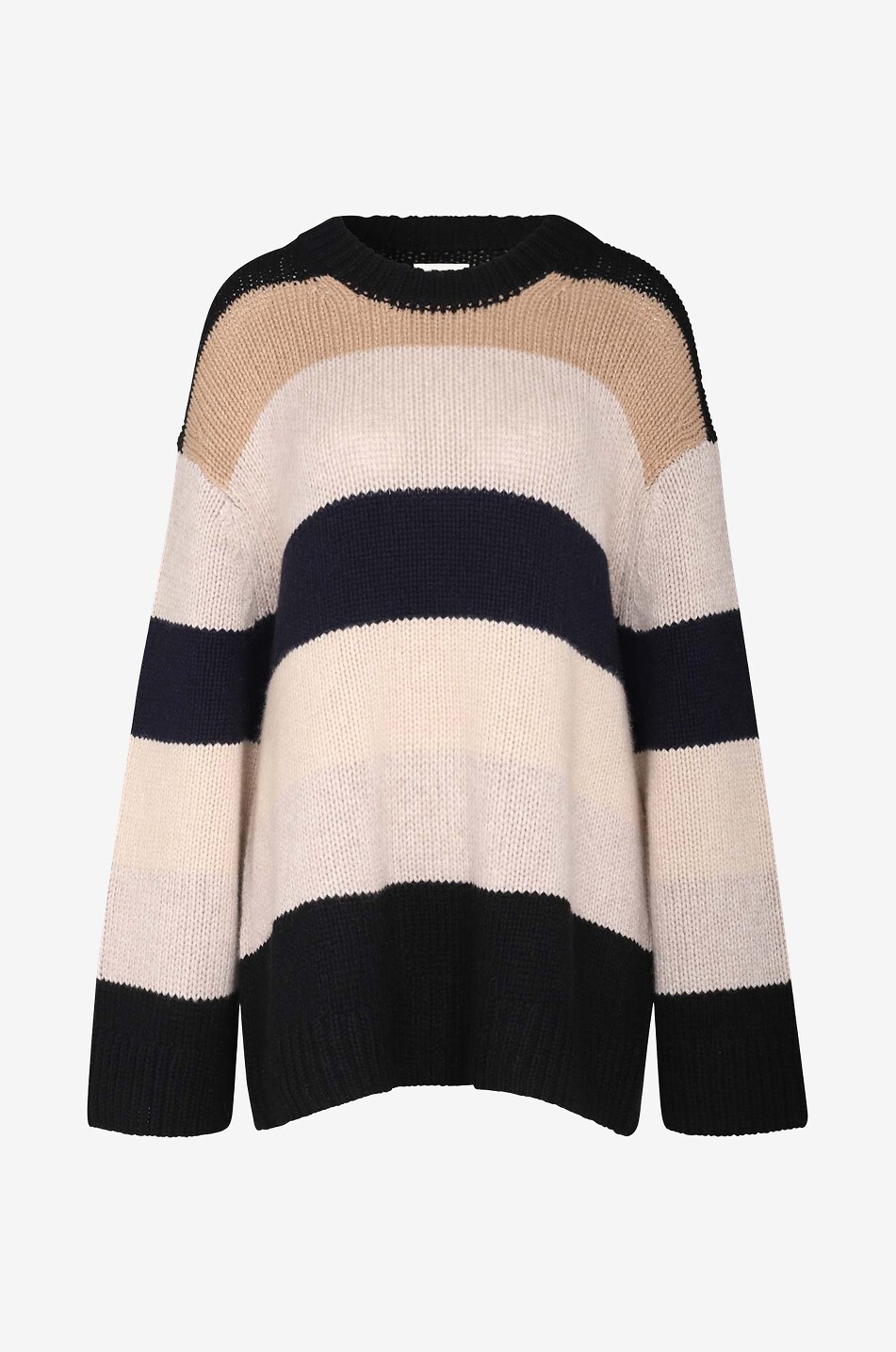 KHAITE Jade striped oversize cashmere jumper Women MULTI COLOURED 1