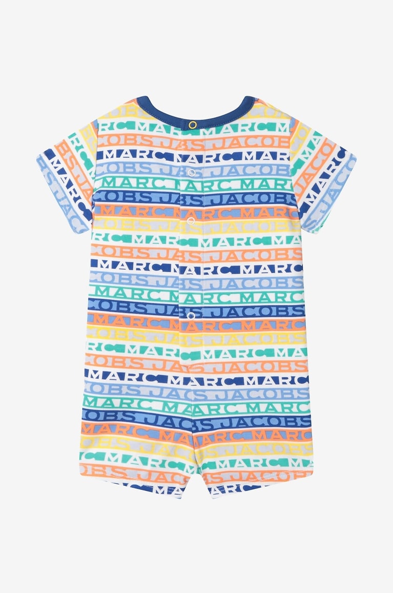THE MARC JACOBS Logo and Trompe-l'oeil-printed cotton baby onesie Baby MULTI COLOURED 2