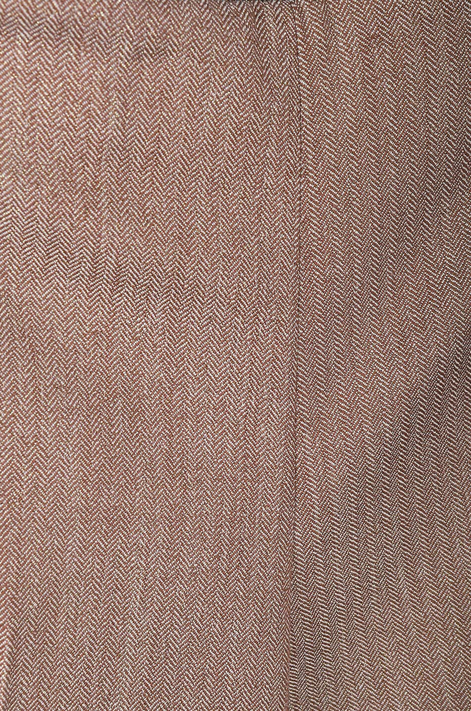 STELLA McCARTNEY Glitzernde Fischgrätenhose mit weitem Bein und hoher Taille Damen BRAUN 3