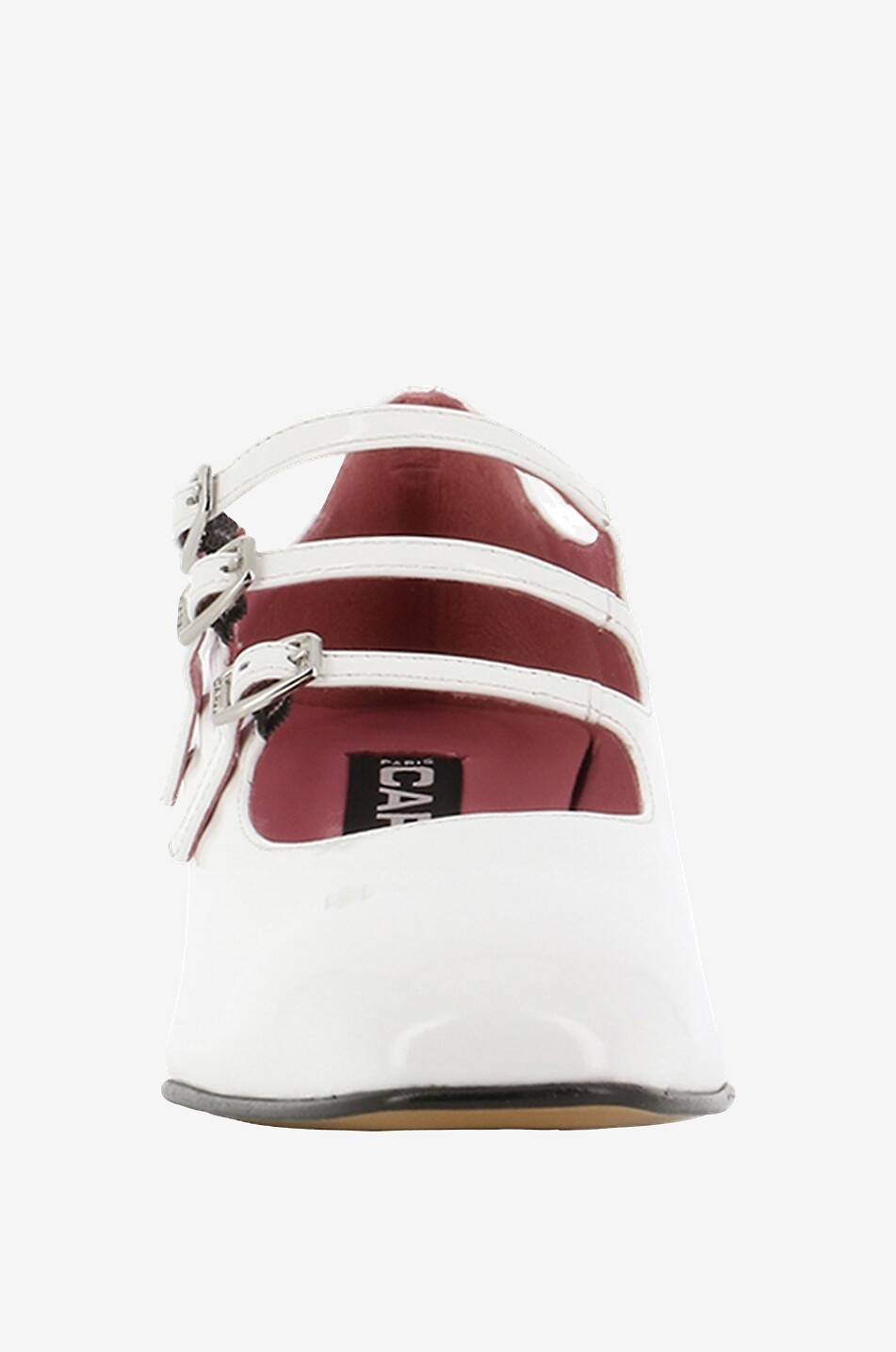 CAREL Babies en cuir verni à petit talon Kina Femme BLANC 2