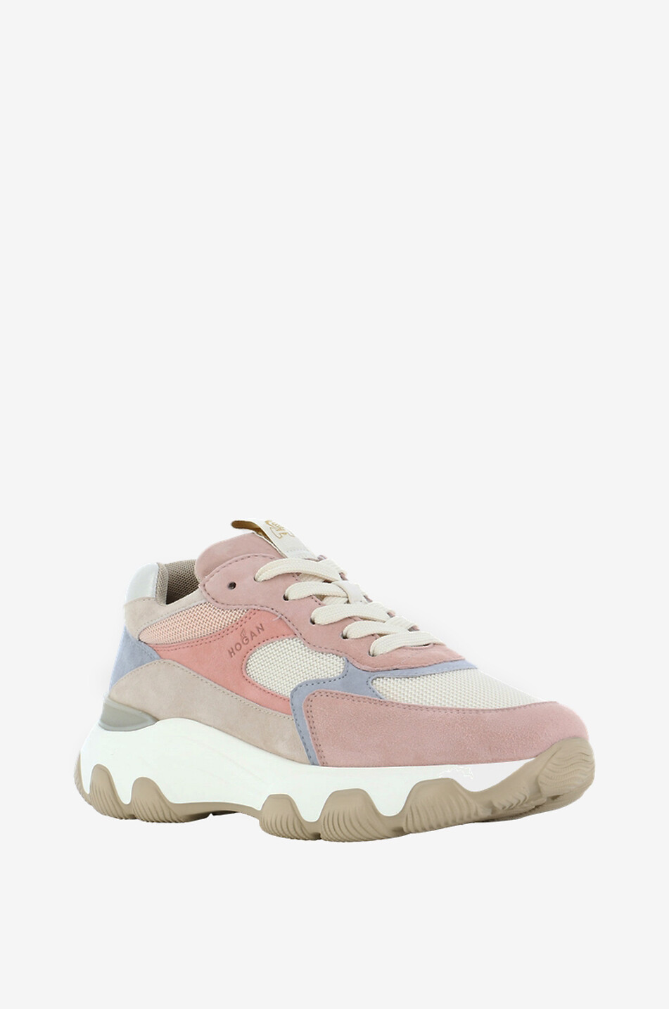 HOGAN Hyperactive suede platform sneakers Women Colourless 1