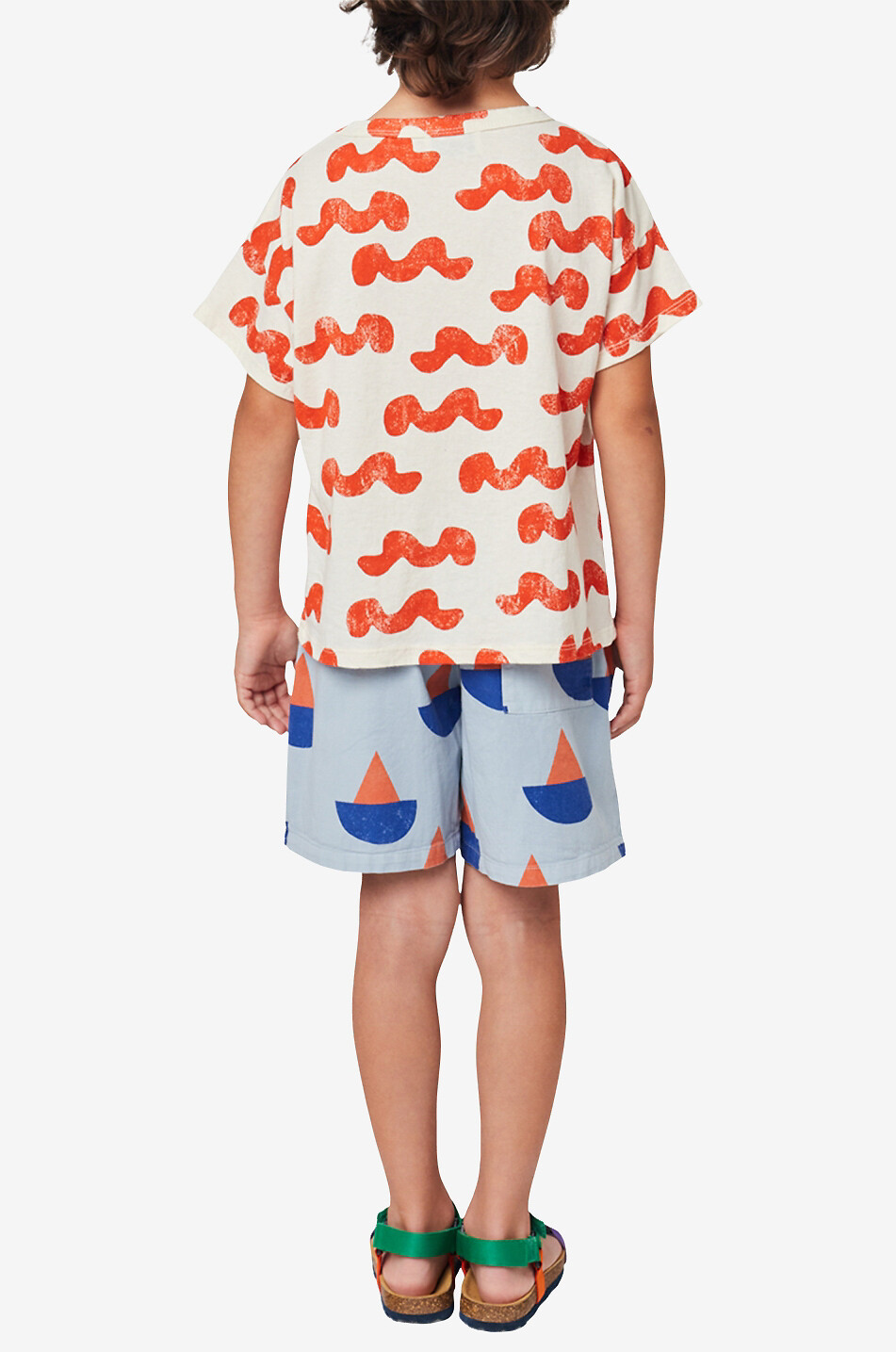 BOBO CHOSES Sail Boat All Over boy's organic cotton shorts Boy BLUE 4